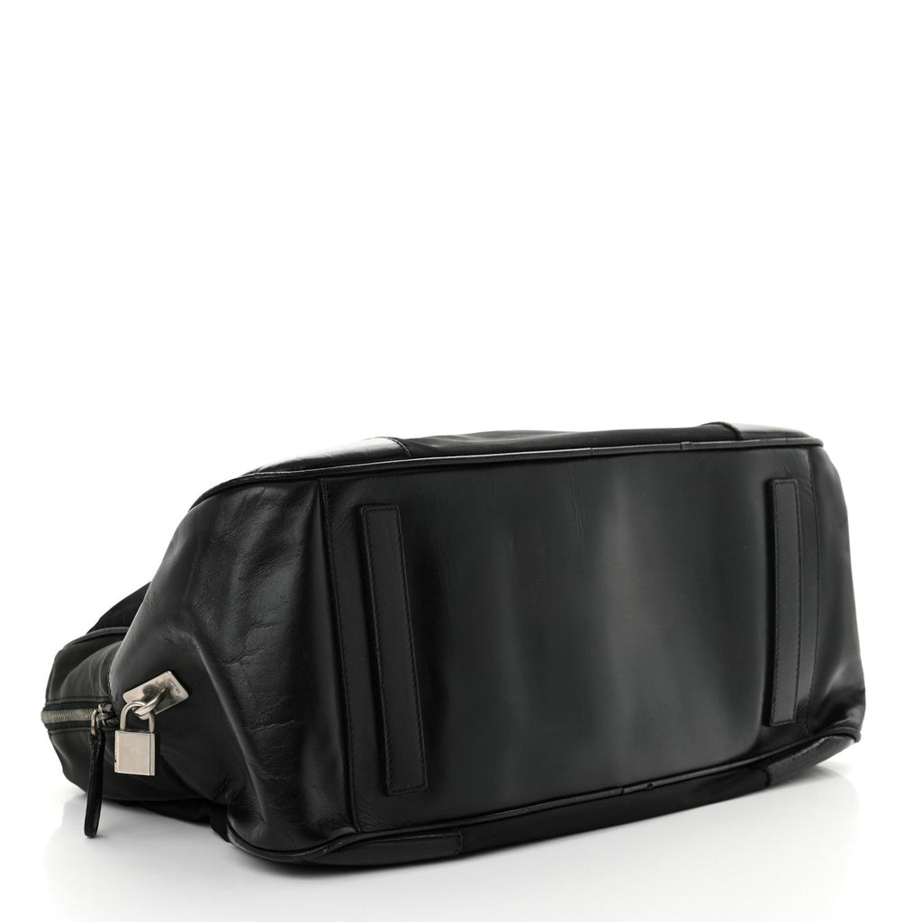 Tessuto Nylon Soft Calfskin Tote Black