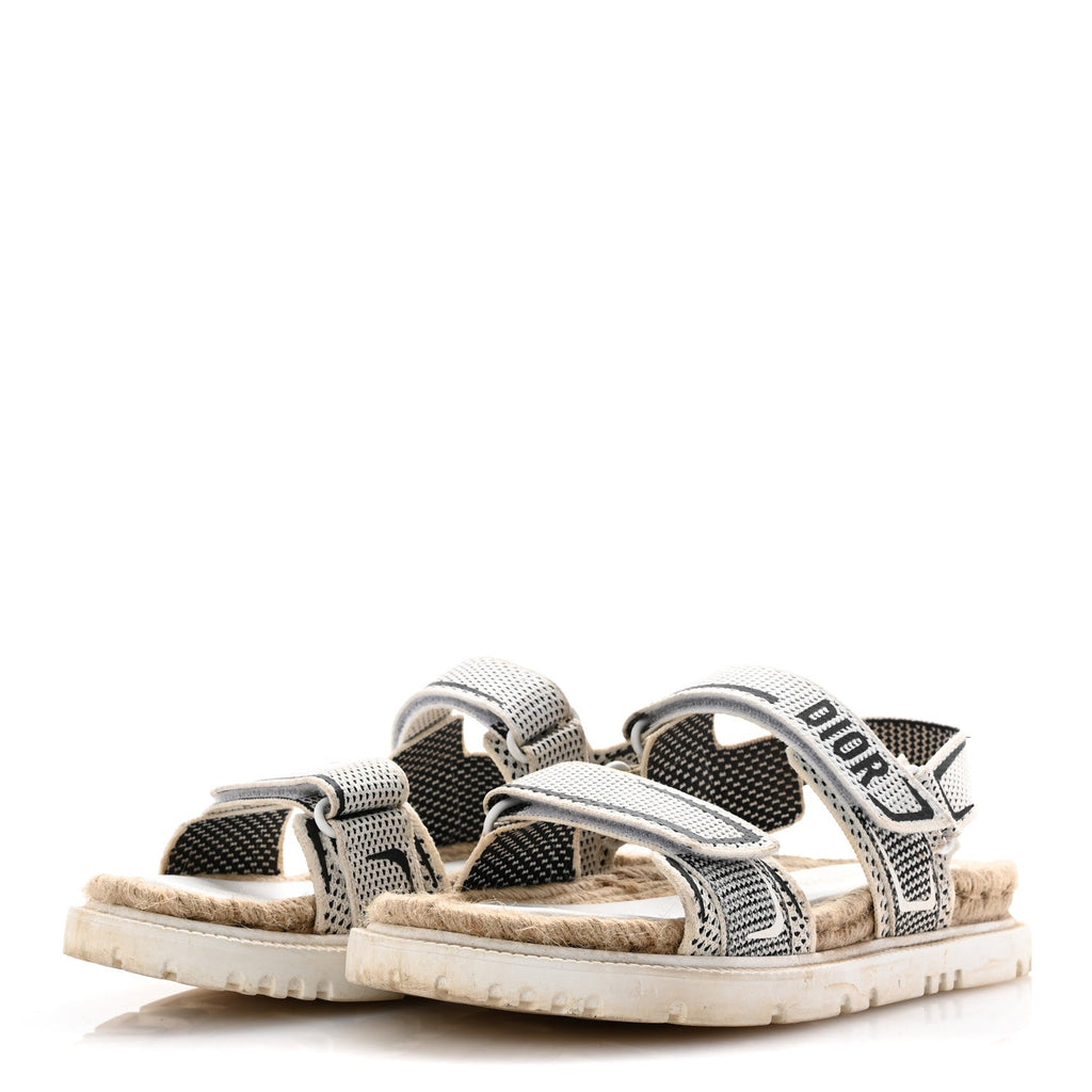 Technical Knit Jute Dioract 10mm Sandals 39.5 White Black