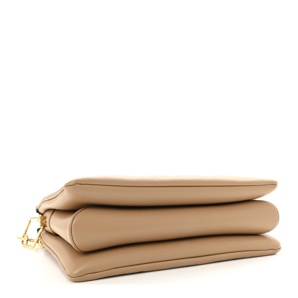 Lambskin Embossed Monogram Coussin PM Camel