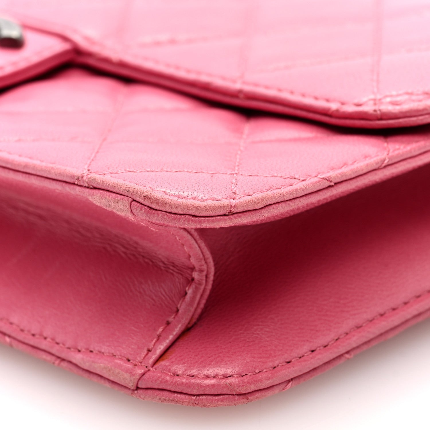 Lambskin Quilted Medium Crossing Times Flap Pink