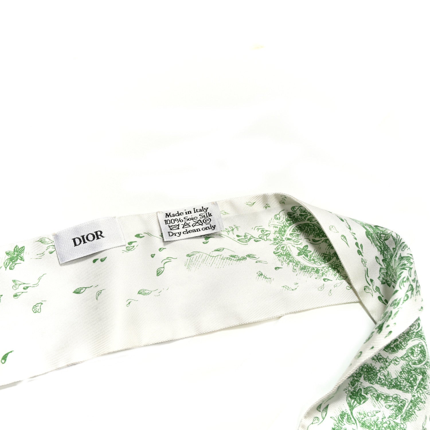 Silk ABCDior "P" Mitzah Scarf Vert