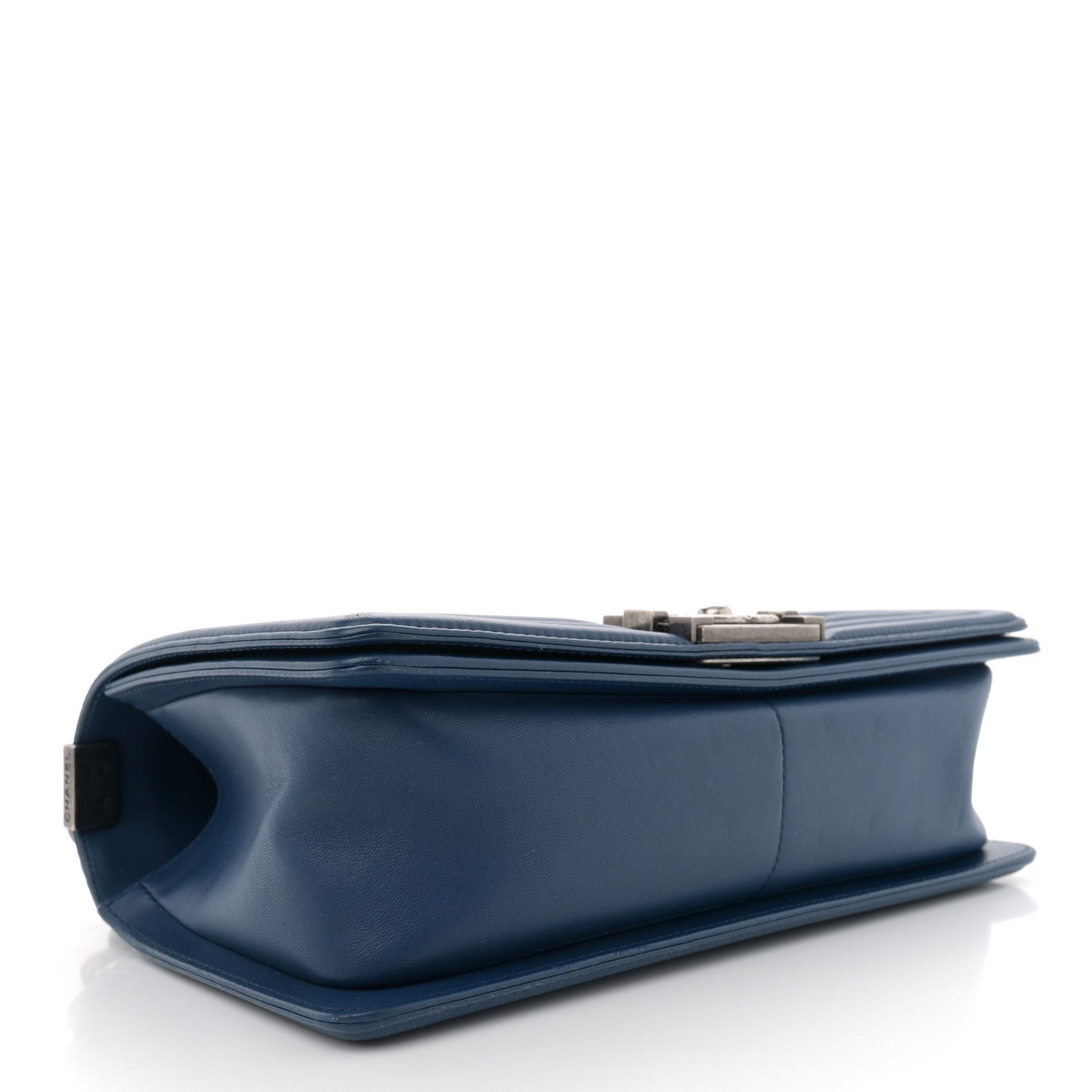 Lambskin Quilted Medium Boy Flap Blue