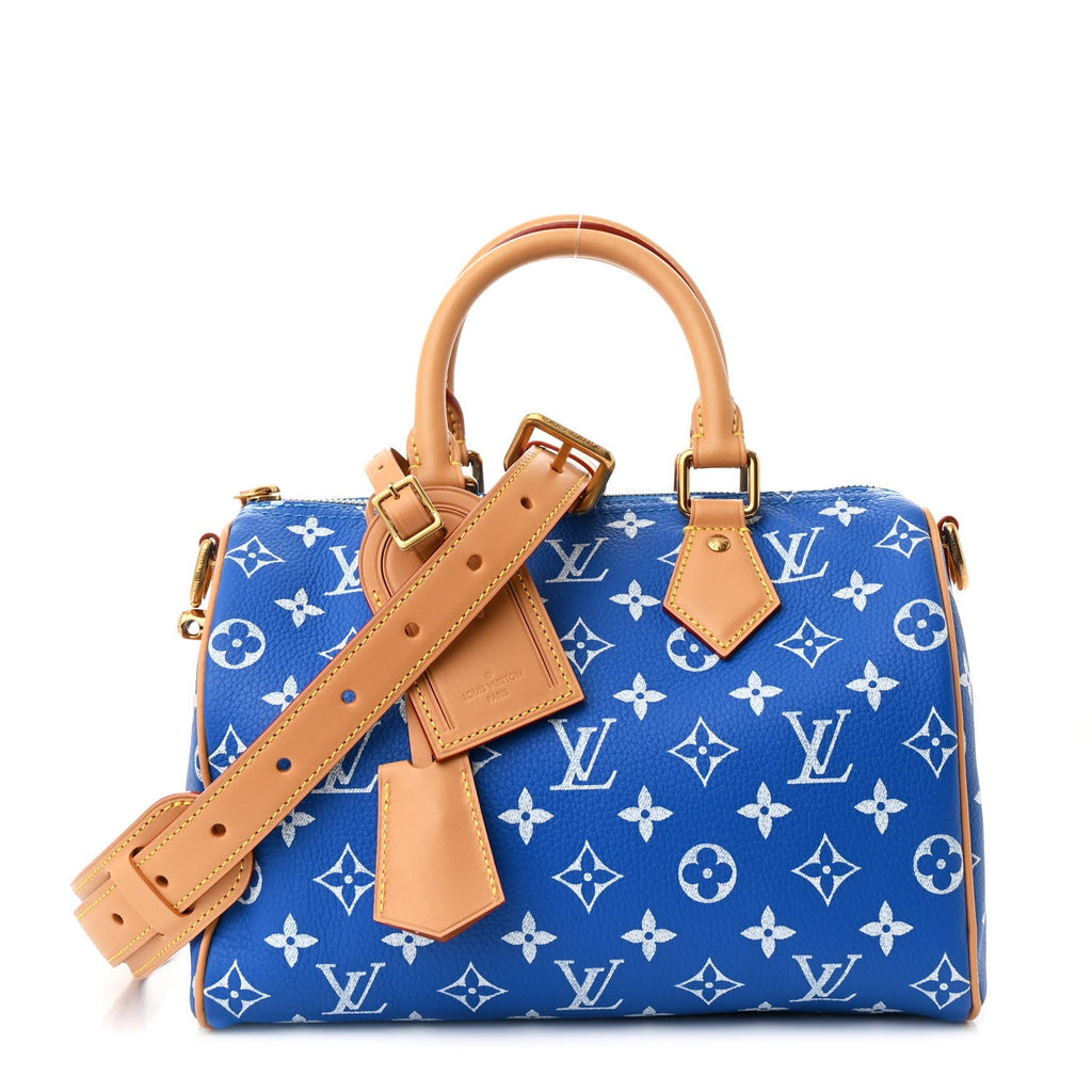 Calfskin Monogram Speedy P9 Bandouliere 25 Blue