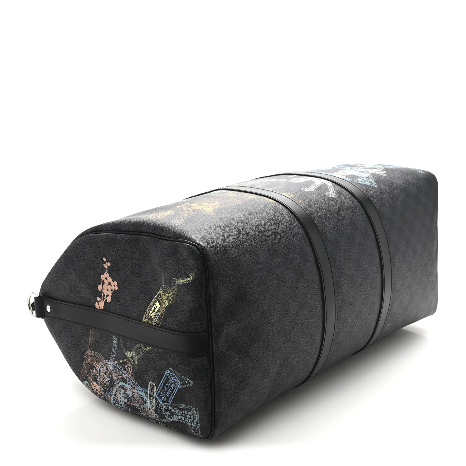 Damier Graphite Stamps Keepall Bandouliere 50