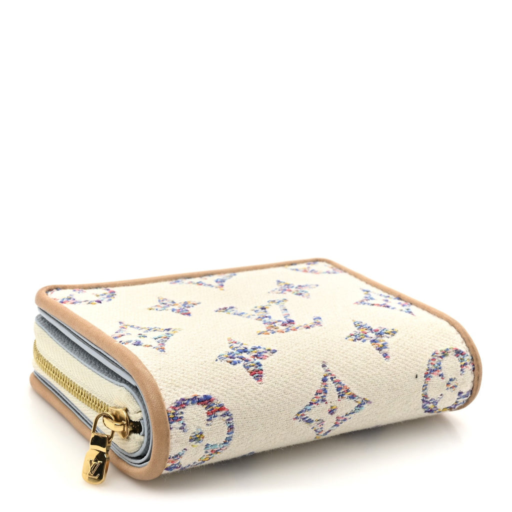 Monogram Jacquard Lou Wallet White