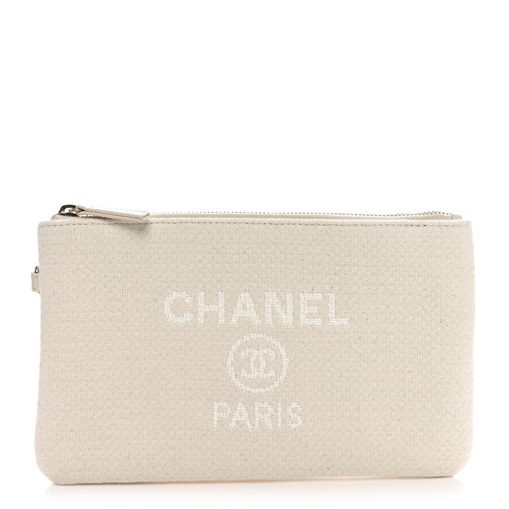 Canvas Deauville Cosmetic Pouch Light Beige