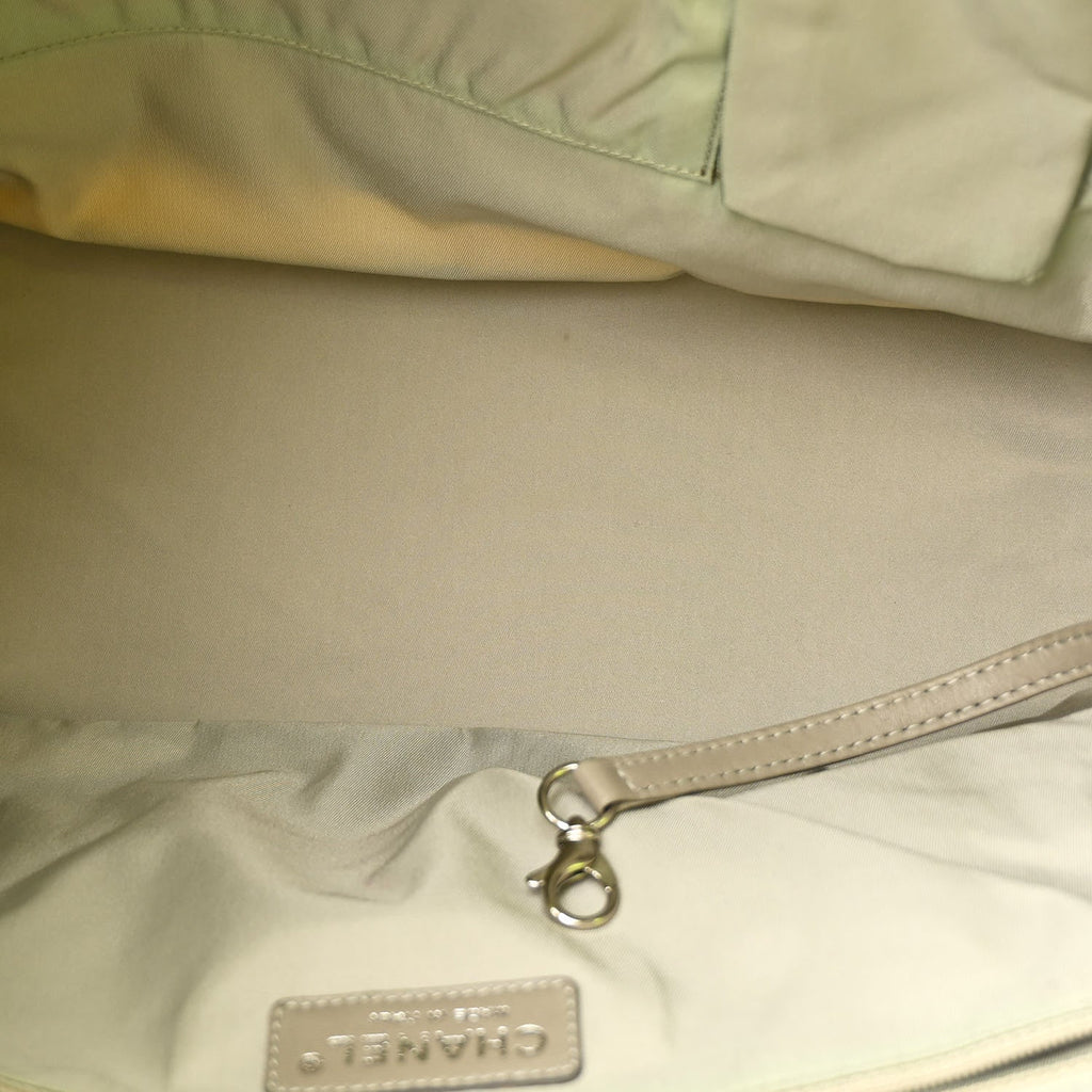 Coated Canvas Quilted Large Paris Biarritz Tote Neon Yellow
