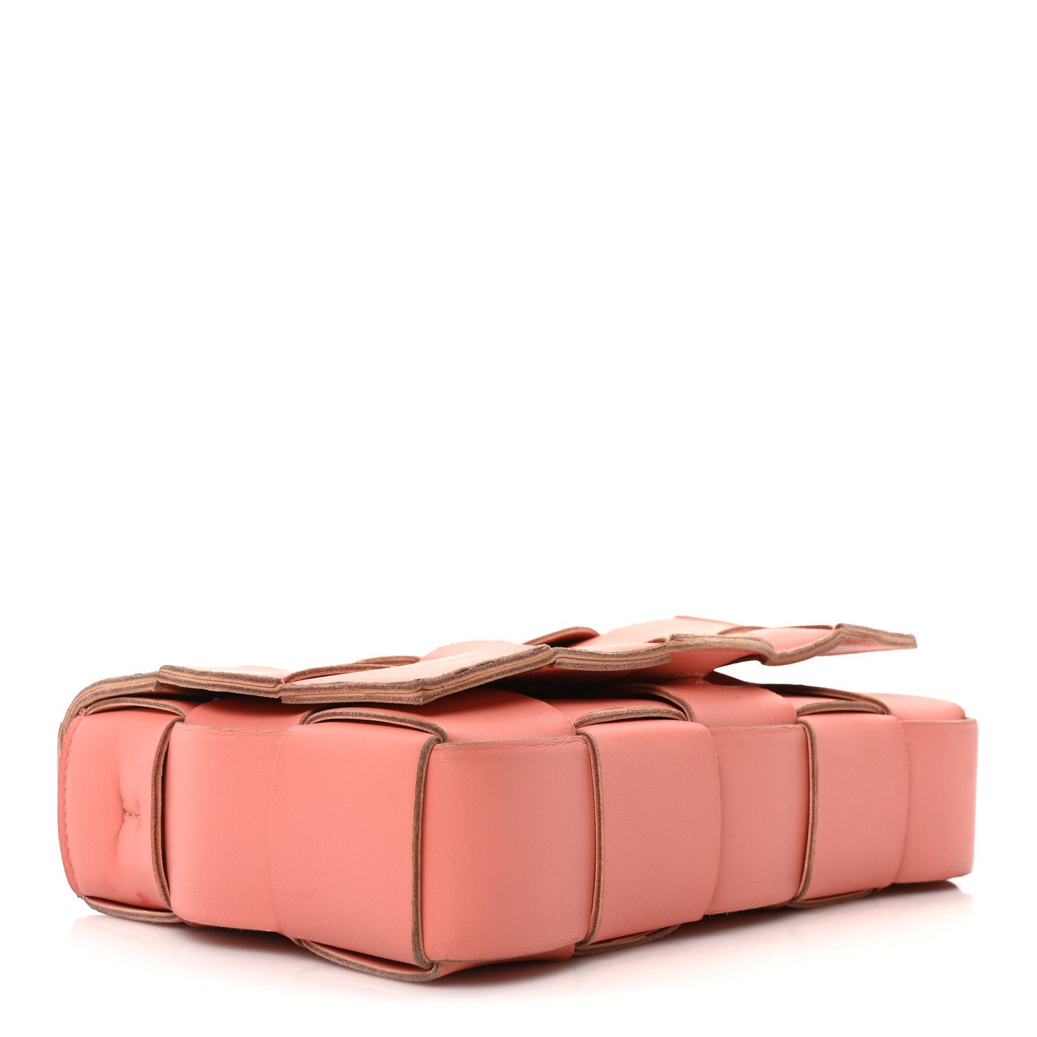 Lambskin Maxi Intrecciato Cassette Crossbody Bag Tangerine