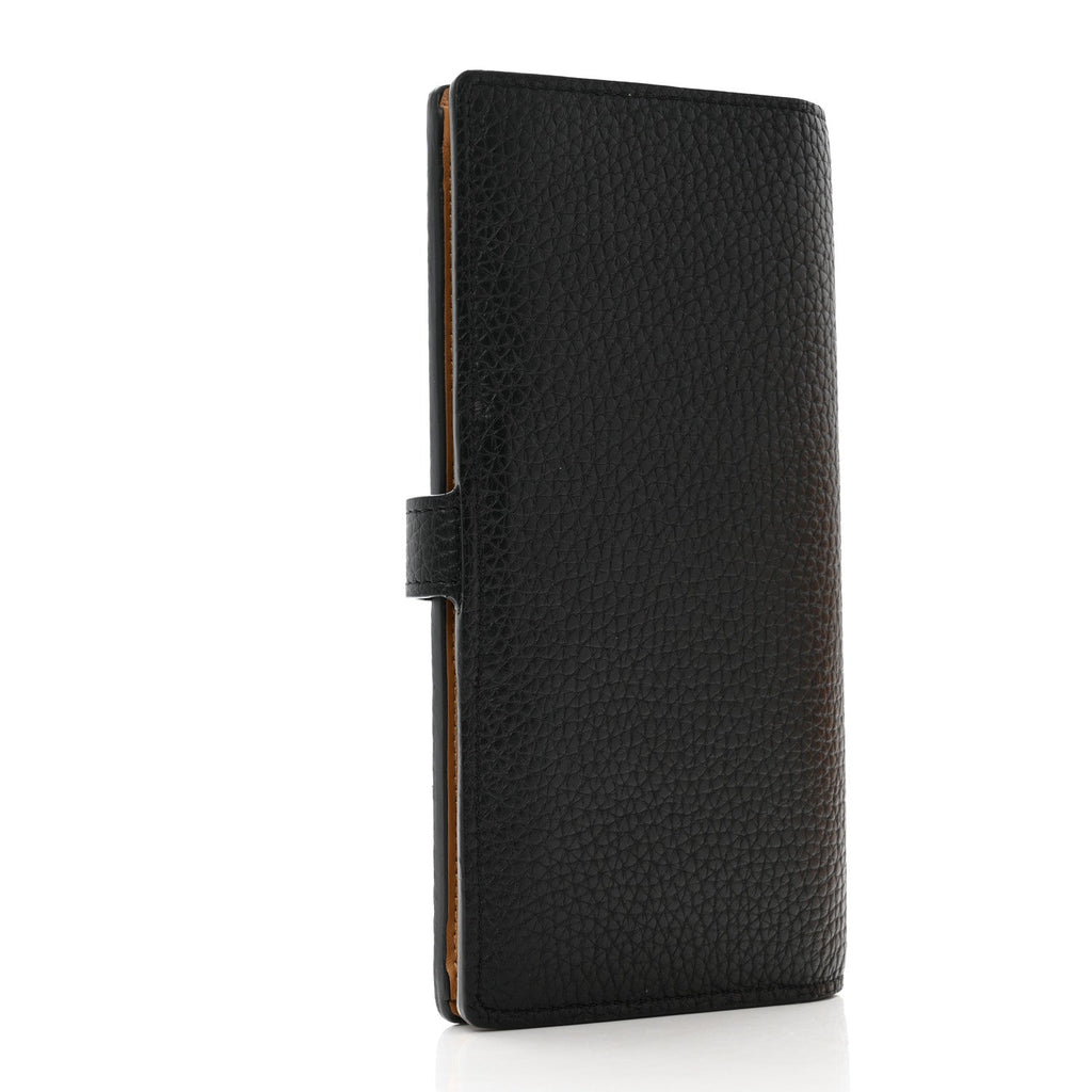 Taurillon LV Vertical Capucines Wallet Black Arizona