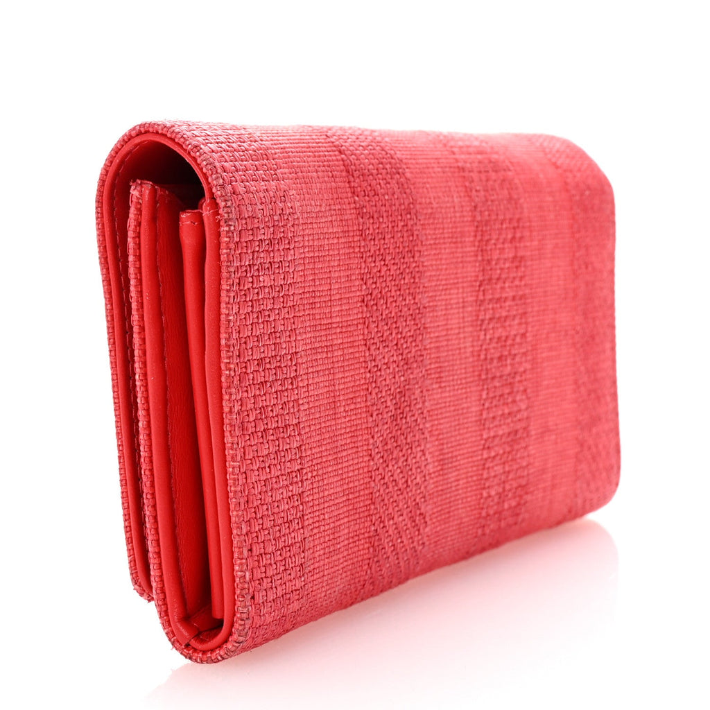 Canvas Deauville Flap Wallet Red
