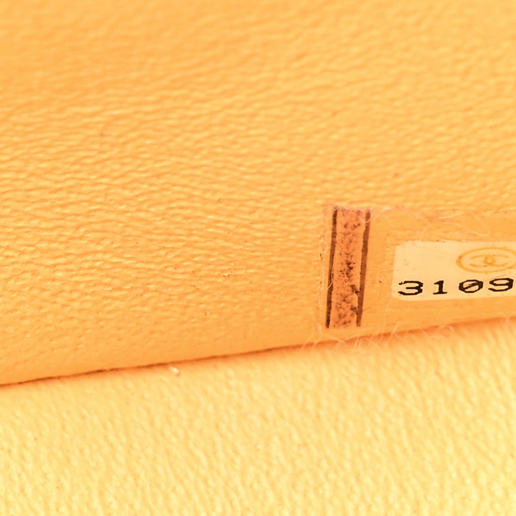 Lambskin Quilted Mini Rectangular Flap Pink Yellow