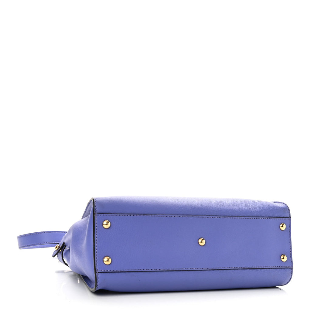 Vitello Seta Medium Peekaboo Iconic Satchel Viola Cassis