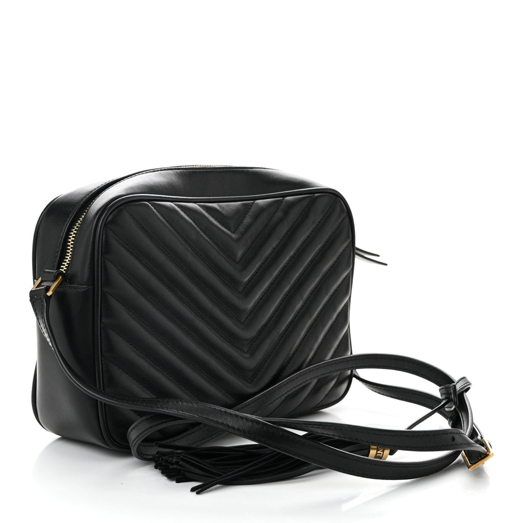 Calfskin Matelasse Monogram Lou Camera Bag Black