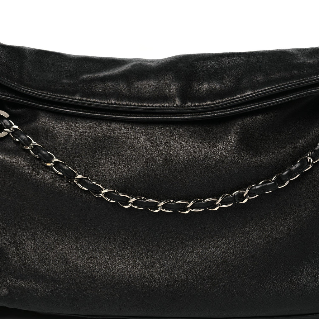 Lambskin Large Ultimate Soft Tote Black