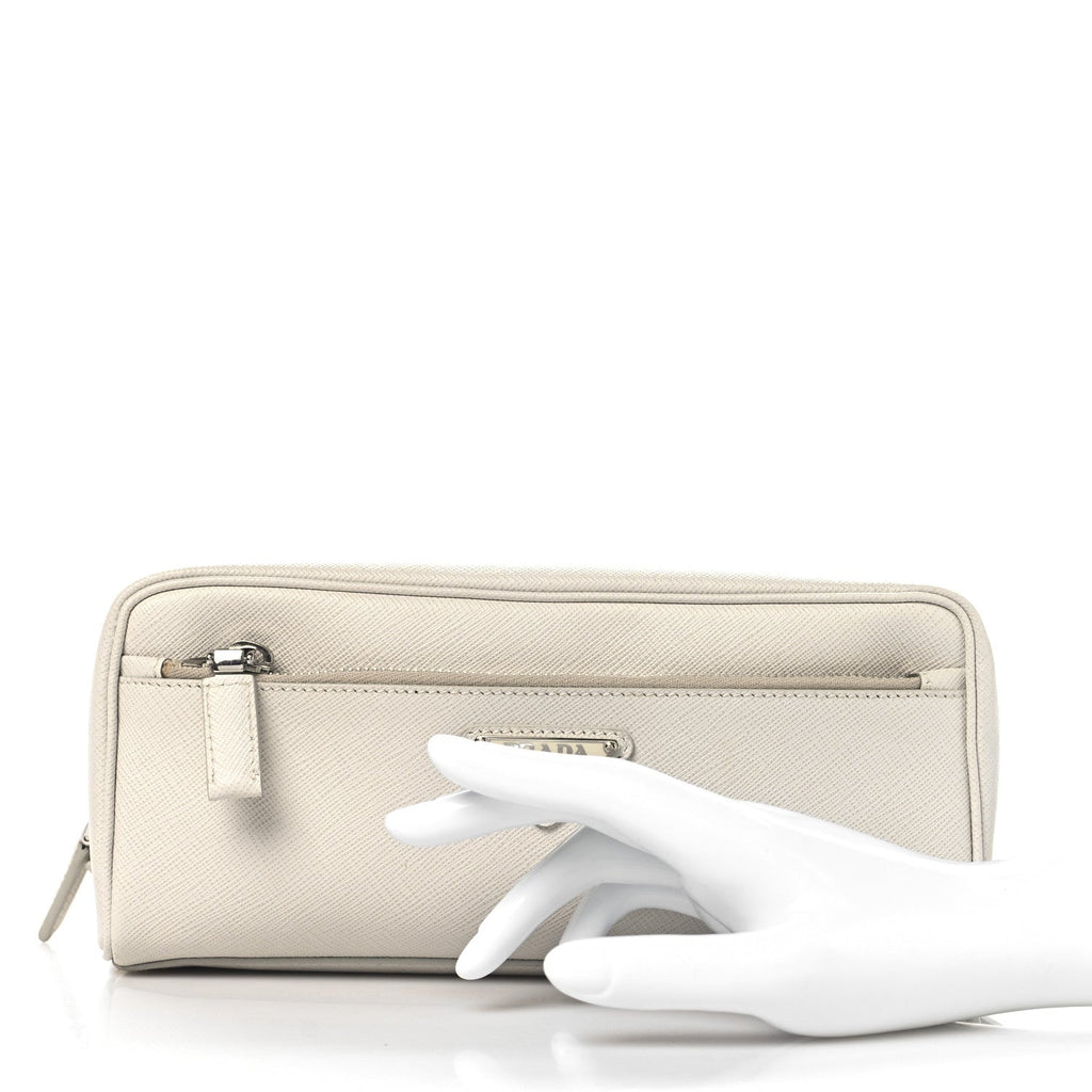 Saffiano Toiletry Case White