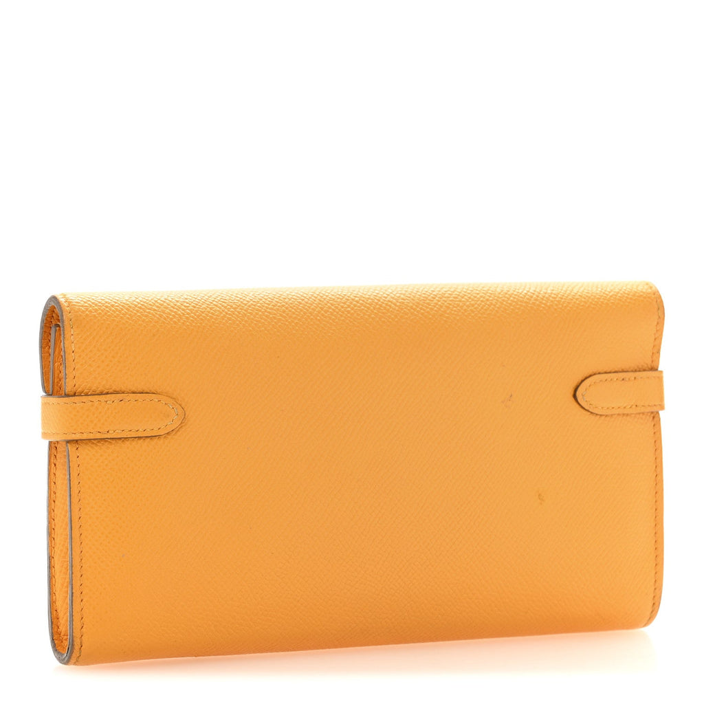 Epsom Kelly Longue Wallet Jaune Ambre