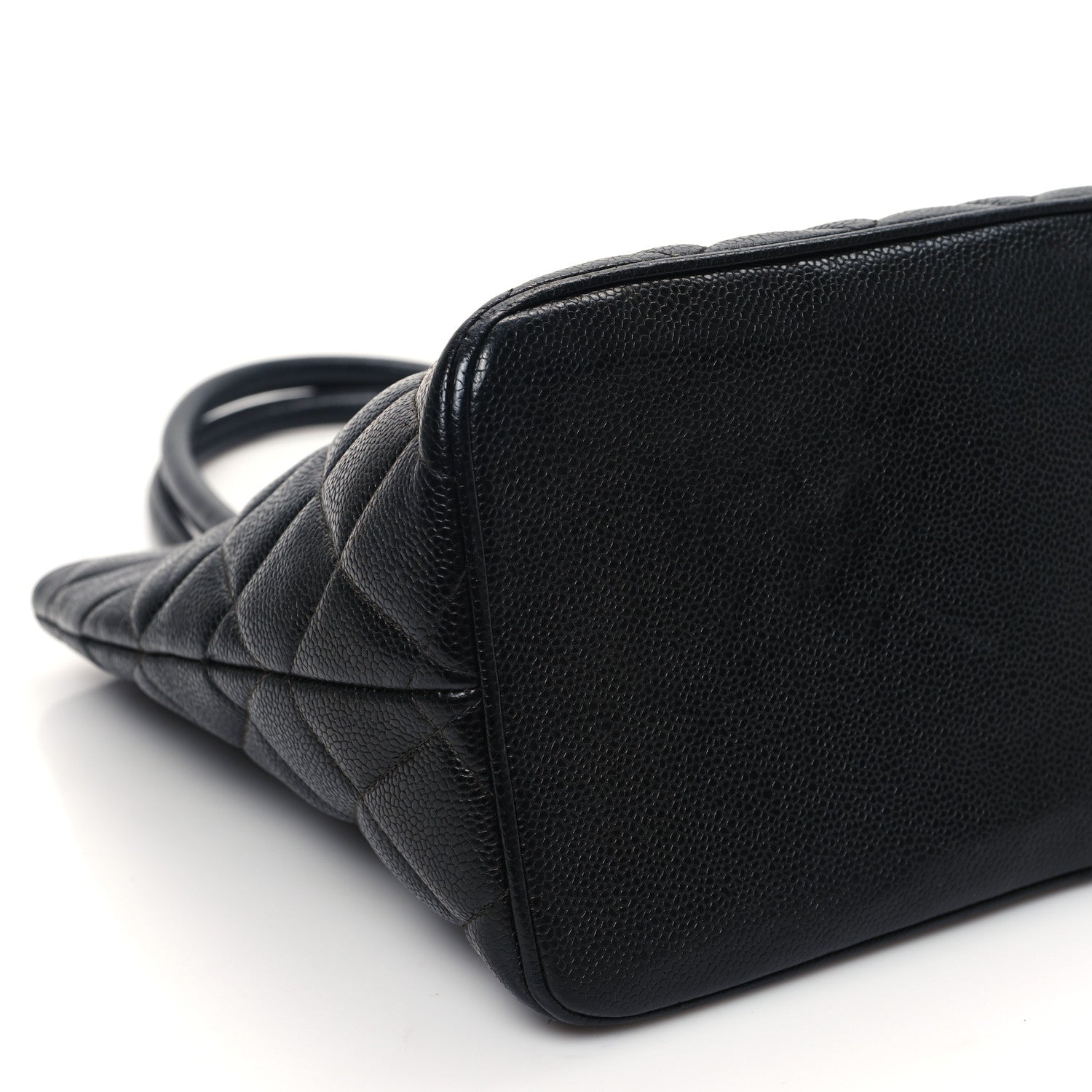 Caviar Quilted Medallion Tote Black