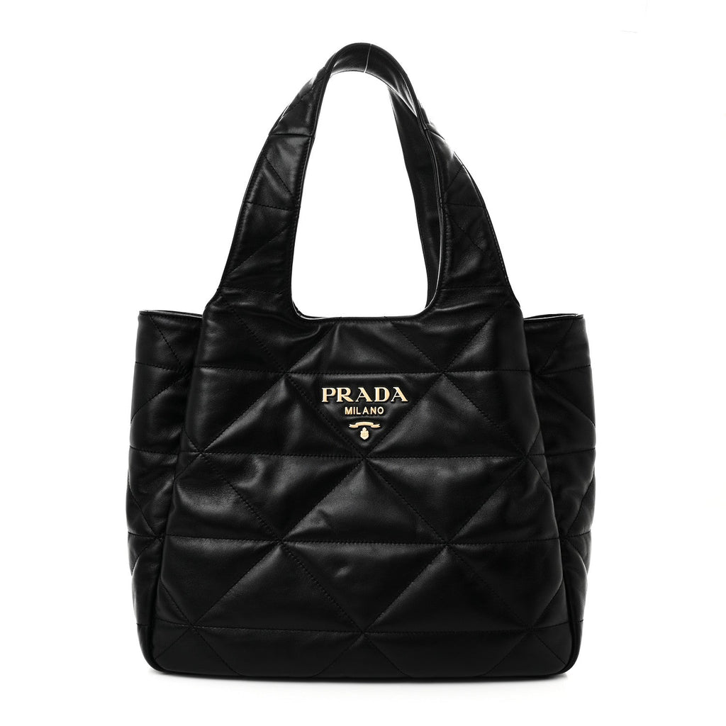 Nappa Quilted Medium Dynamique Tote Black