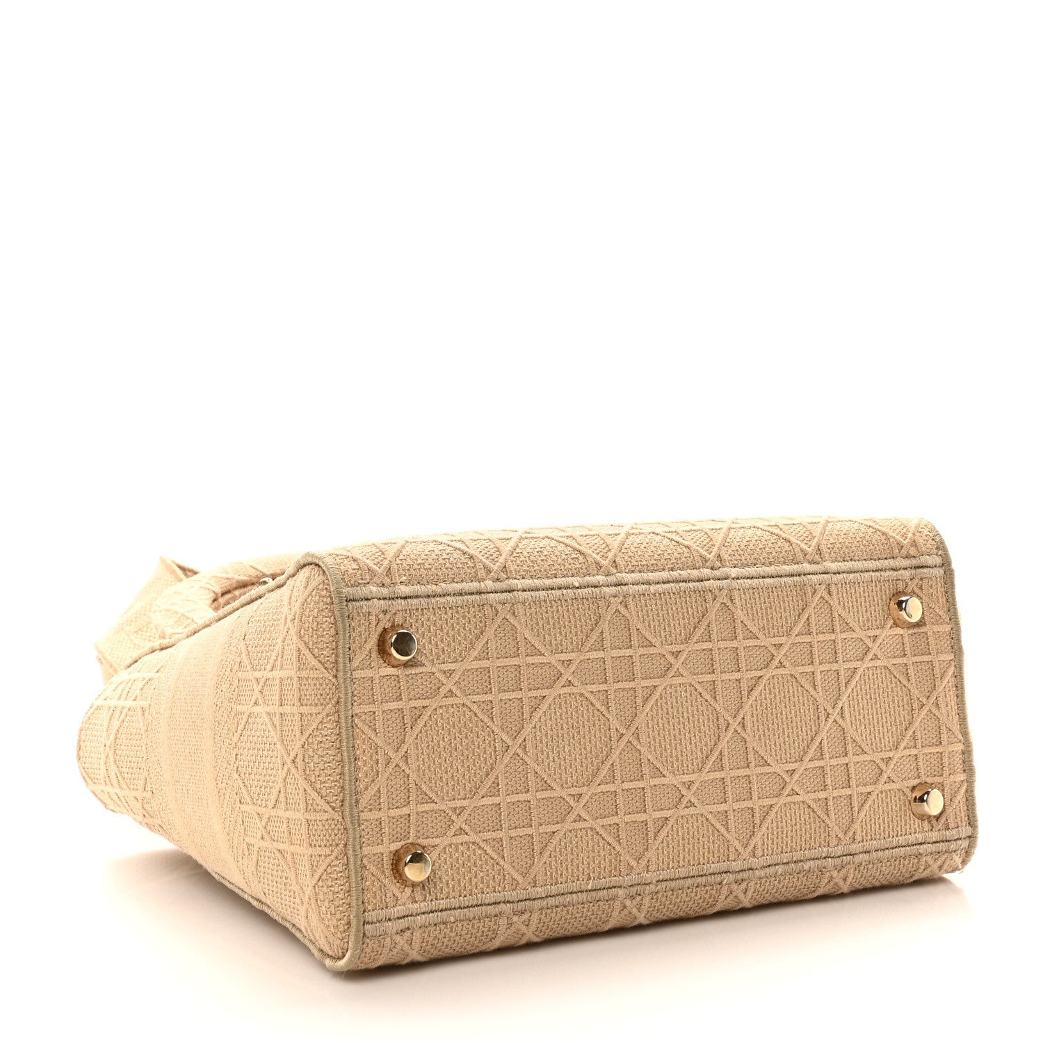 Canvas Embroidered Medium Lady D-Lite Beige