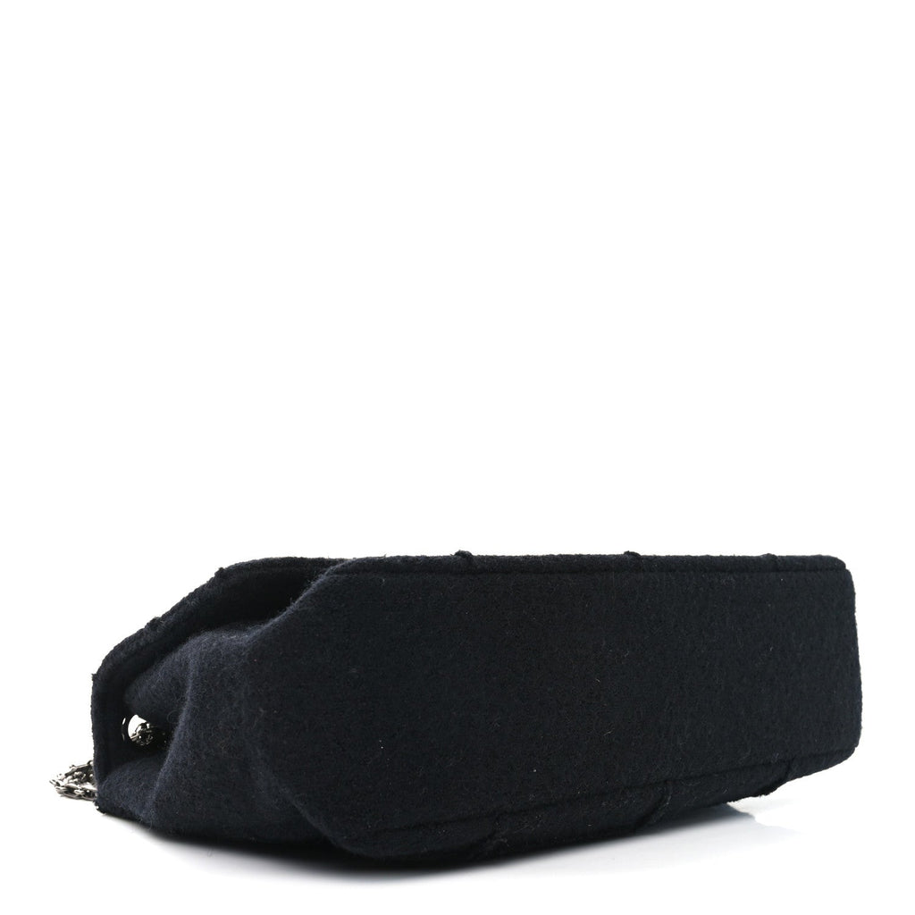 Wool Jumbo Chocolate Bar Mademoiselle Flap Black