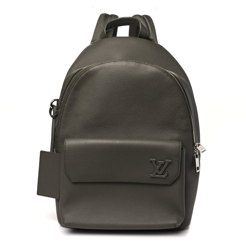 Grained Calfskin Aerogram Takeoff Backpack Grey