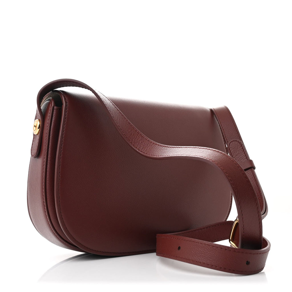 Grained Calfskin Small Ghiera Bag Azuki Beans