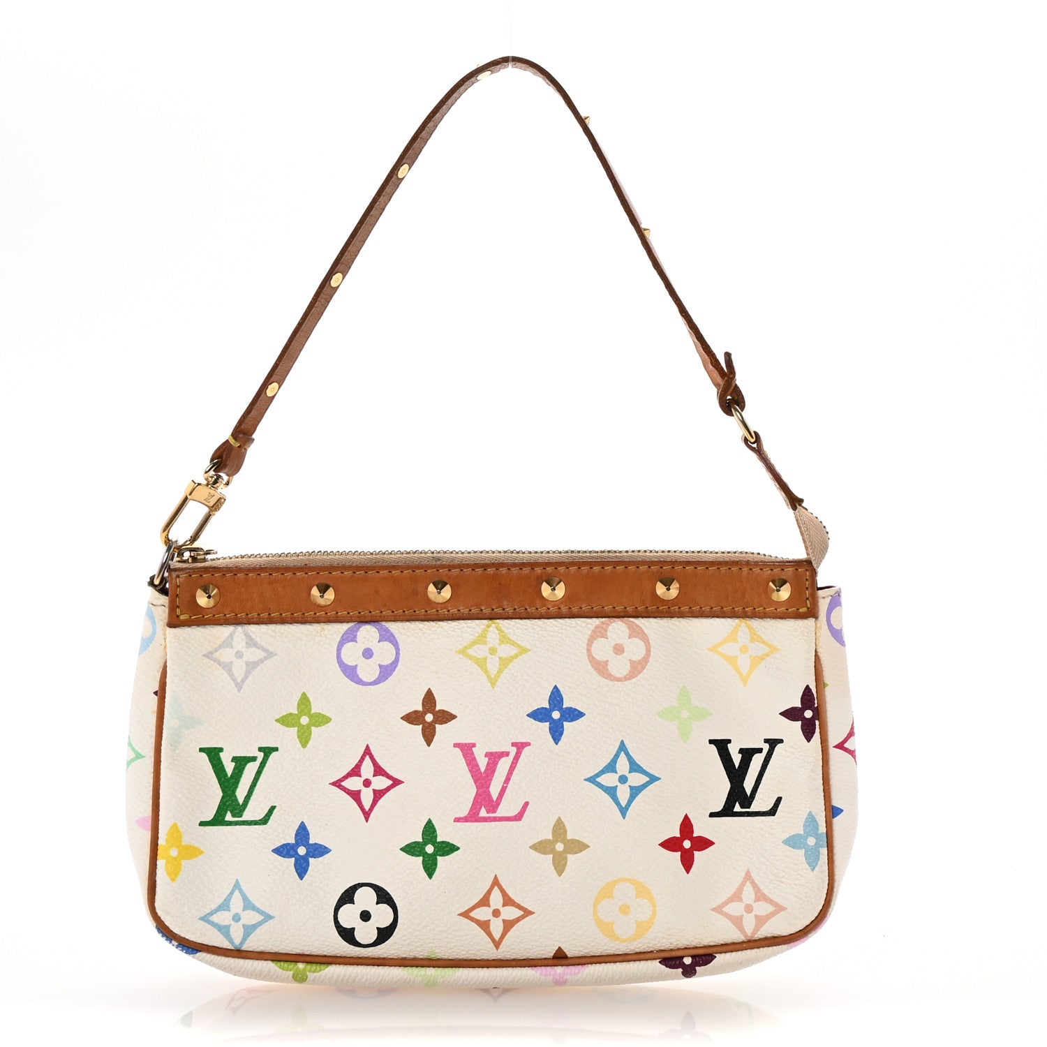 Monogram Multicolor Pochette Accessories White