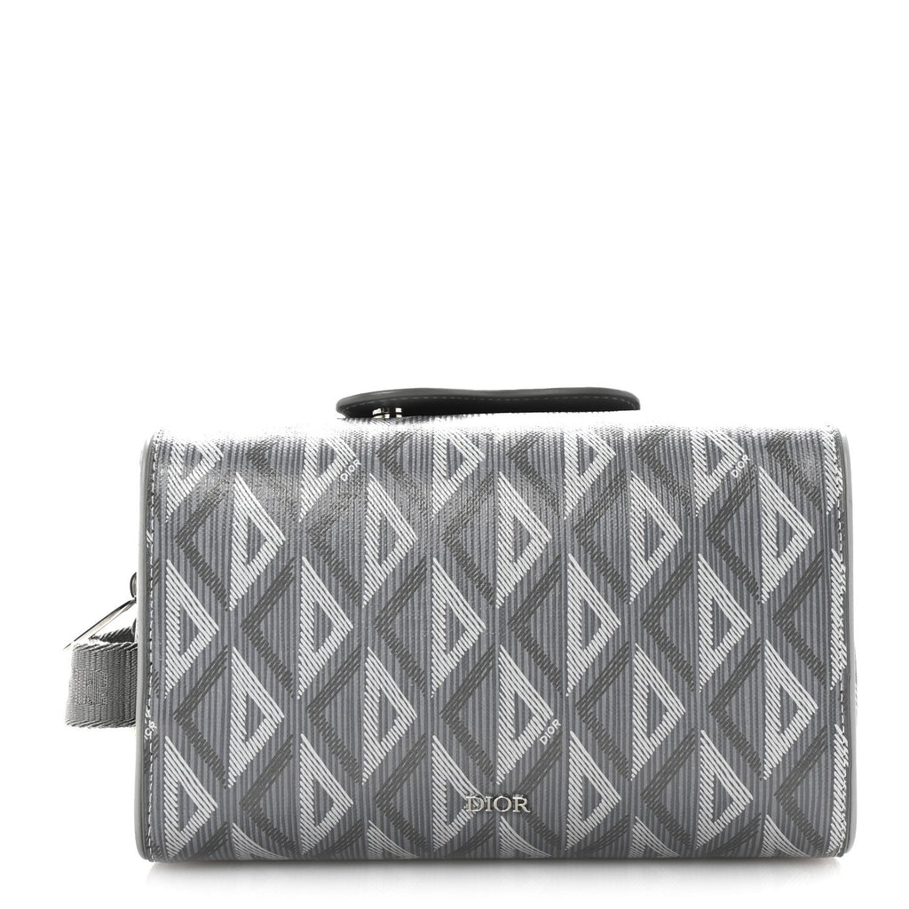 Coated Canvas CD Diamond Lingot Manity Toiletry Pouch Grey
