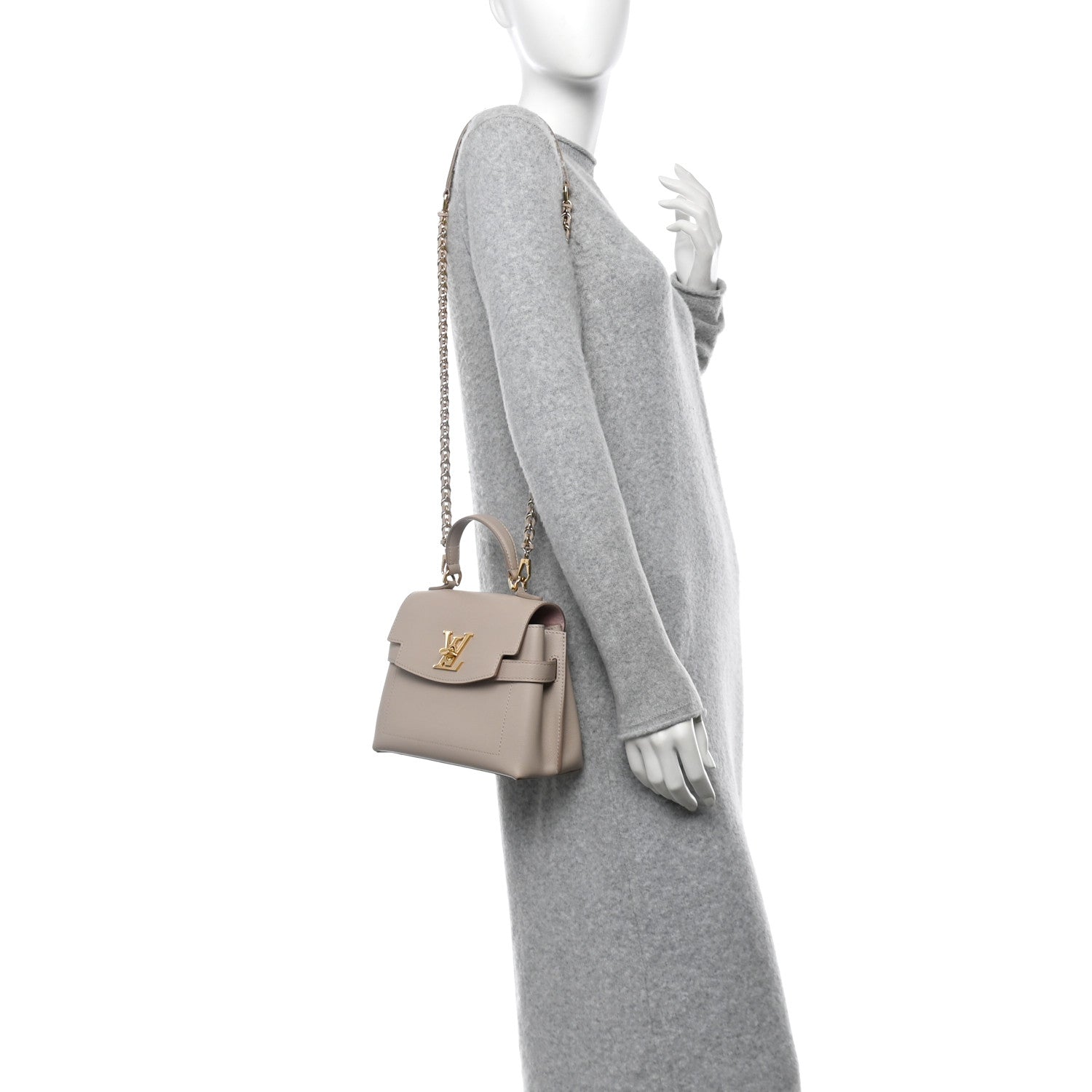 Soft Calfskin Mini Lockme Ever Greige
