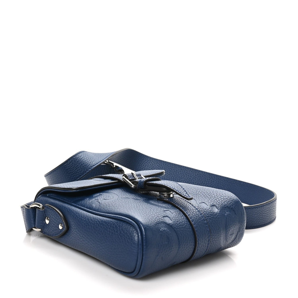 Piuma Calfskin Jumbo GG Embossed Small Messenger Bag Royale