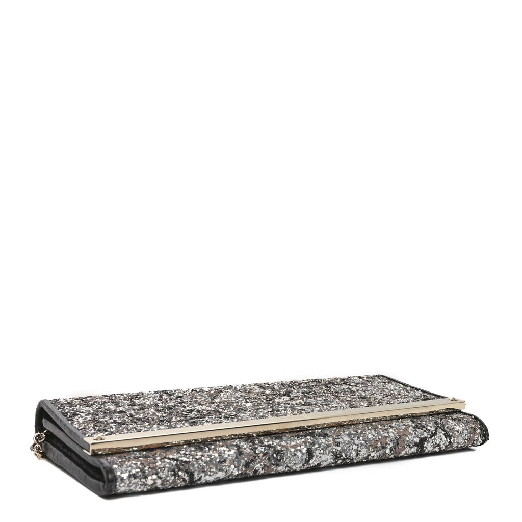 Glitter Milla Wallet on Chain Silver