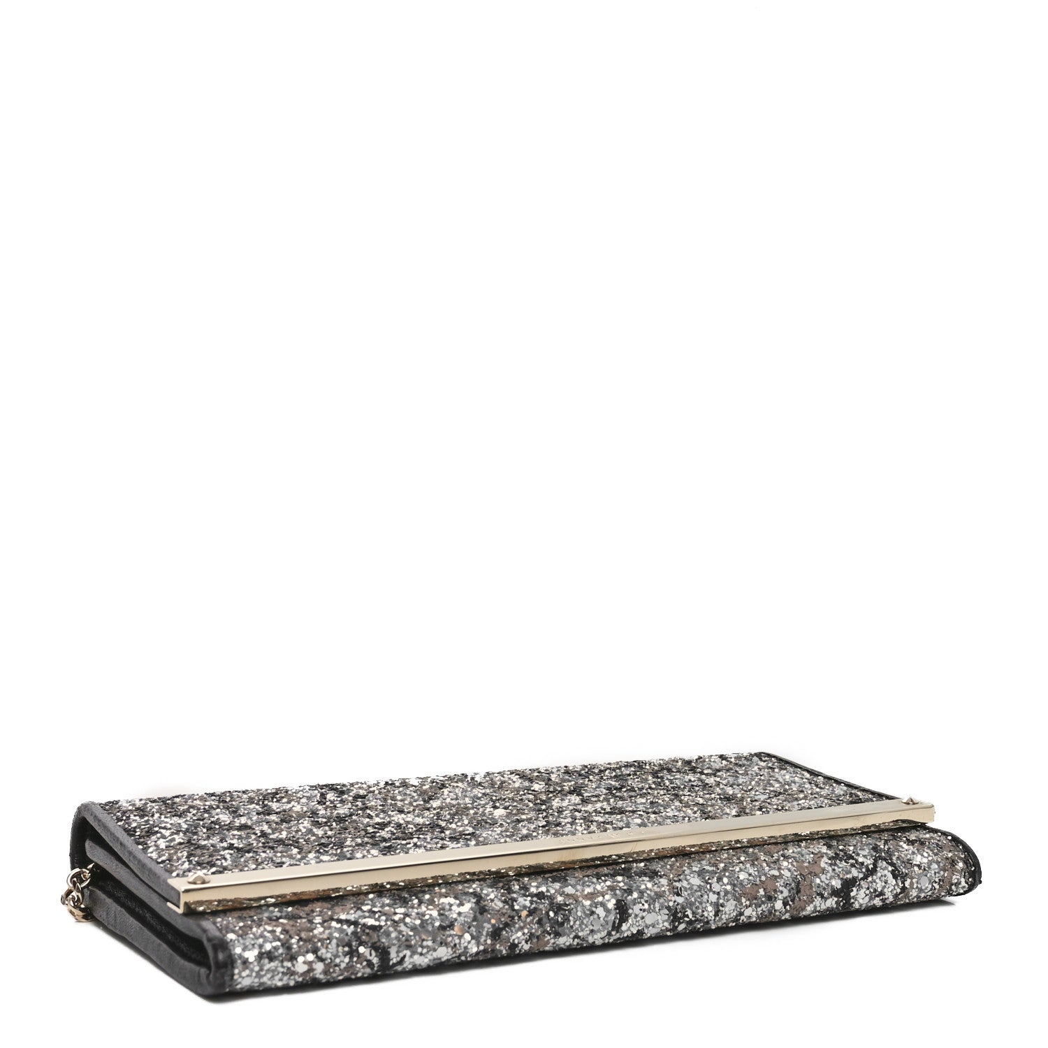 Glitter Milla Wallet on Chain Silver