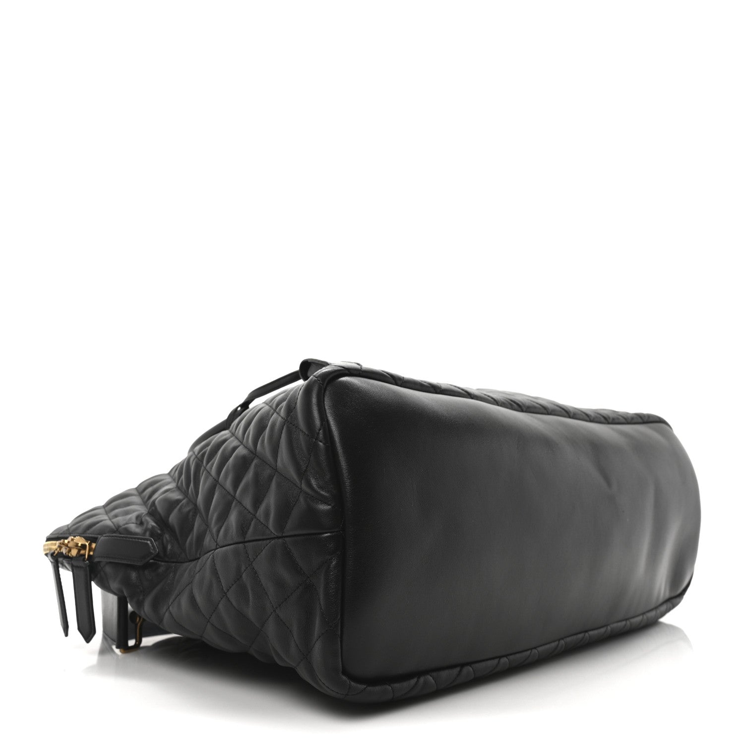 Calfskin Quilted ES Giant Travel Bag Black