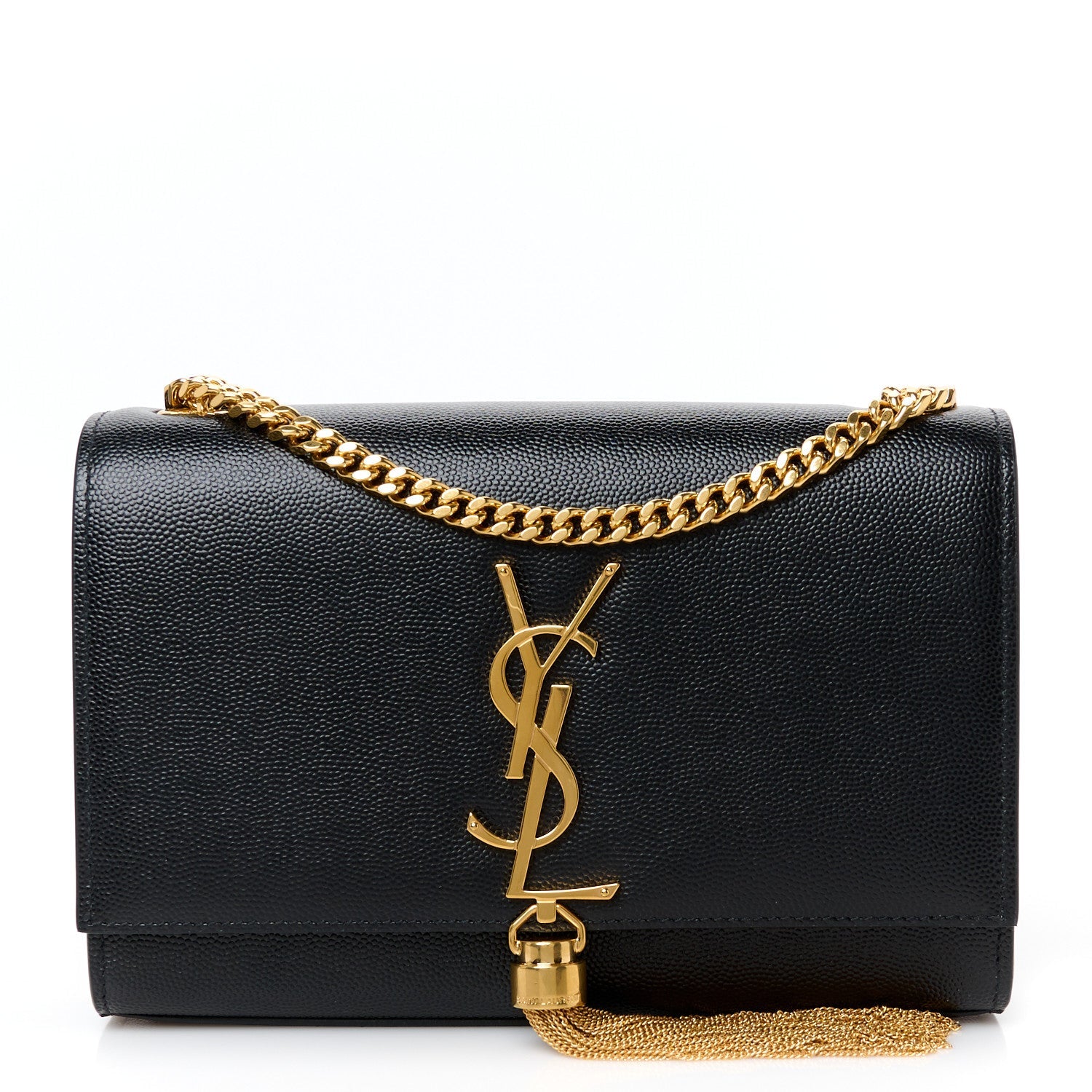 Grain De Poudre Small Classic Monogram Kate Tassel Satchel Black