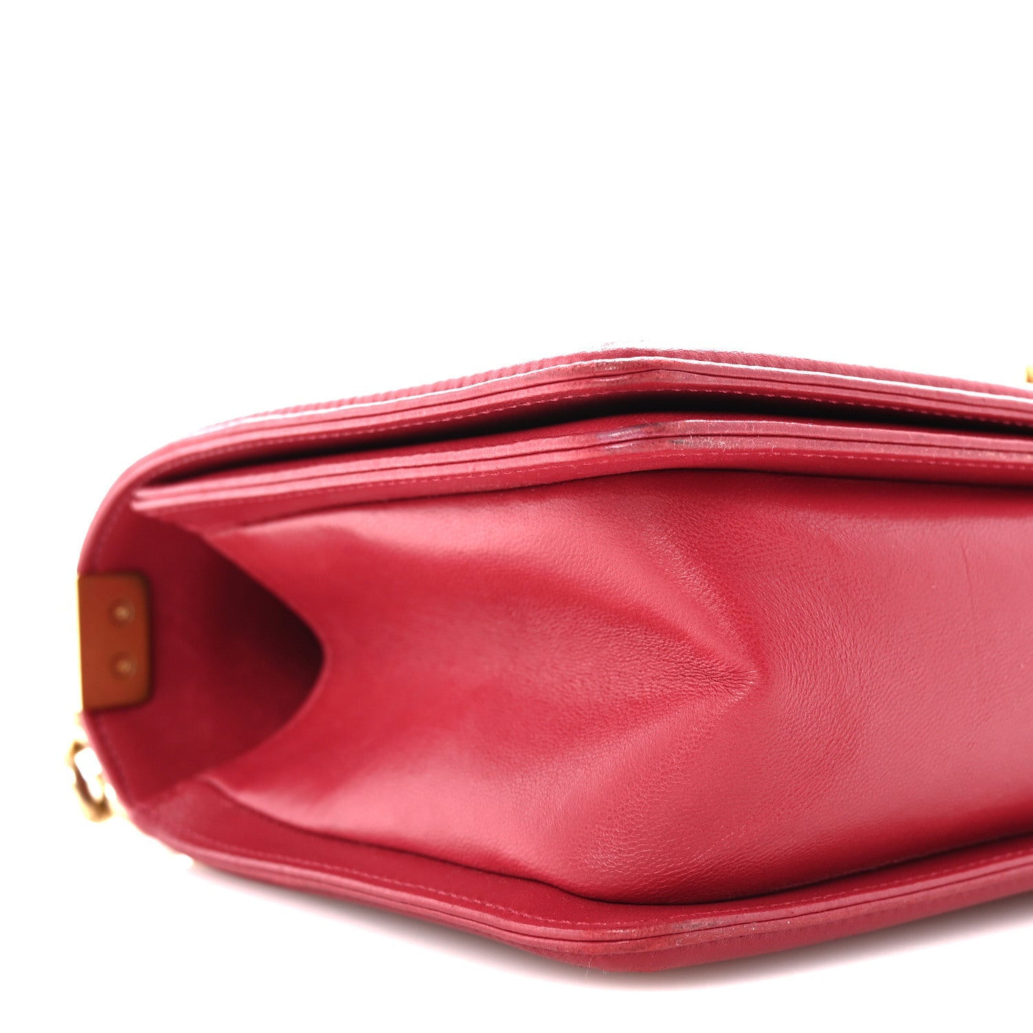 Lambskin Quilted Medium Boy Flap Dark Pink