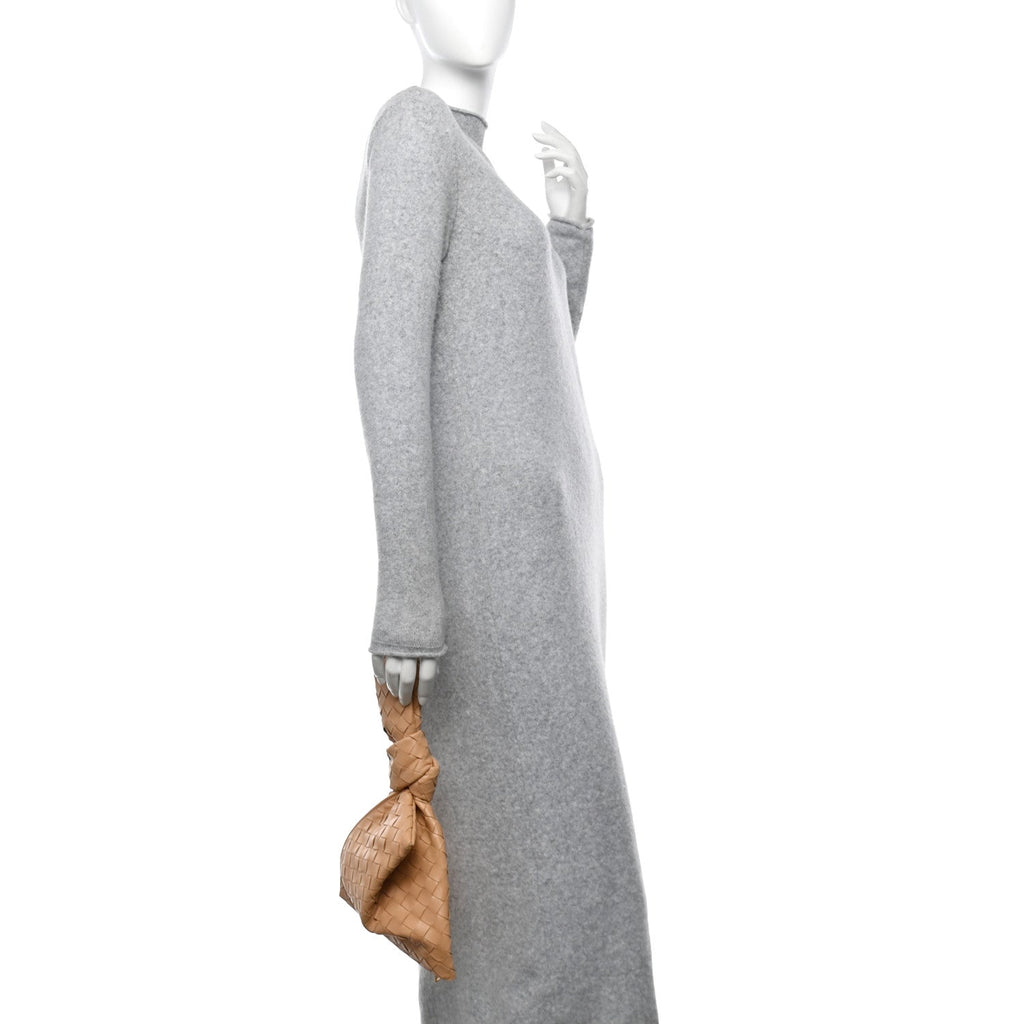 Nappa Intrecciato Mini BV Twist Almond