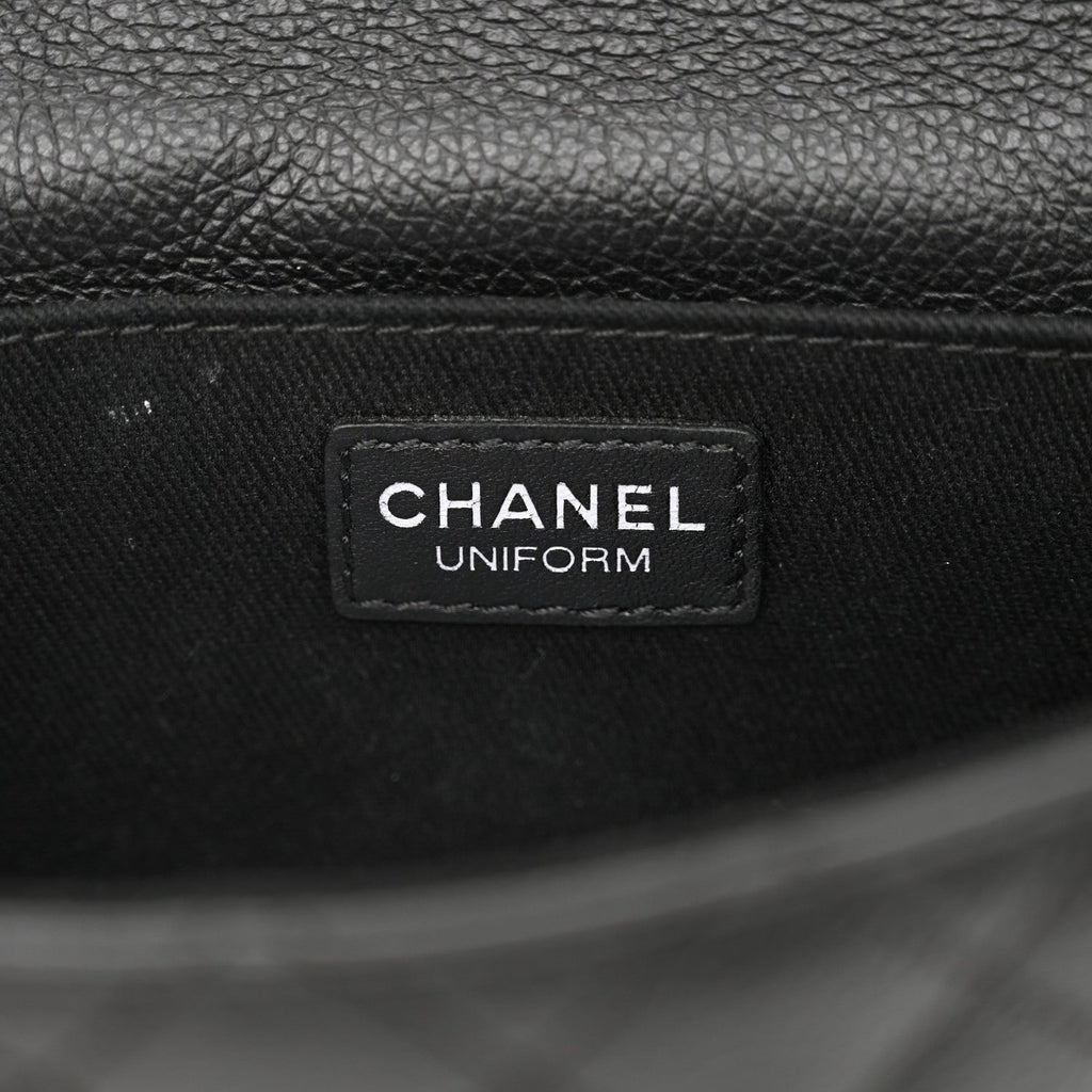 Grained Calfskin Quilted 2.55 Reissue Flap Belt Bag Clutch  Black