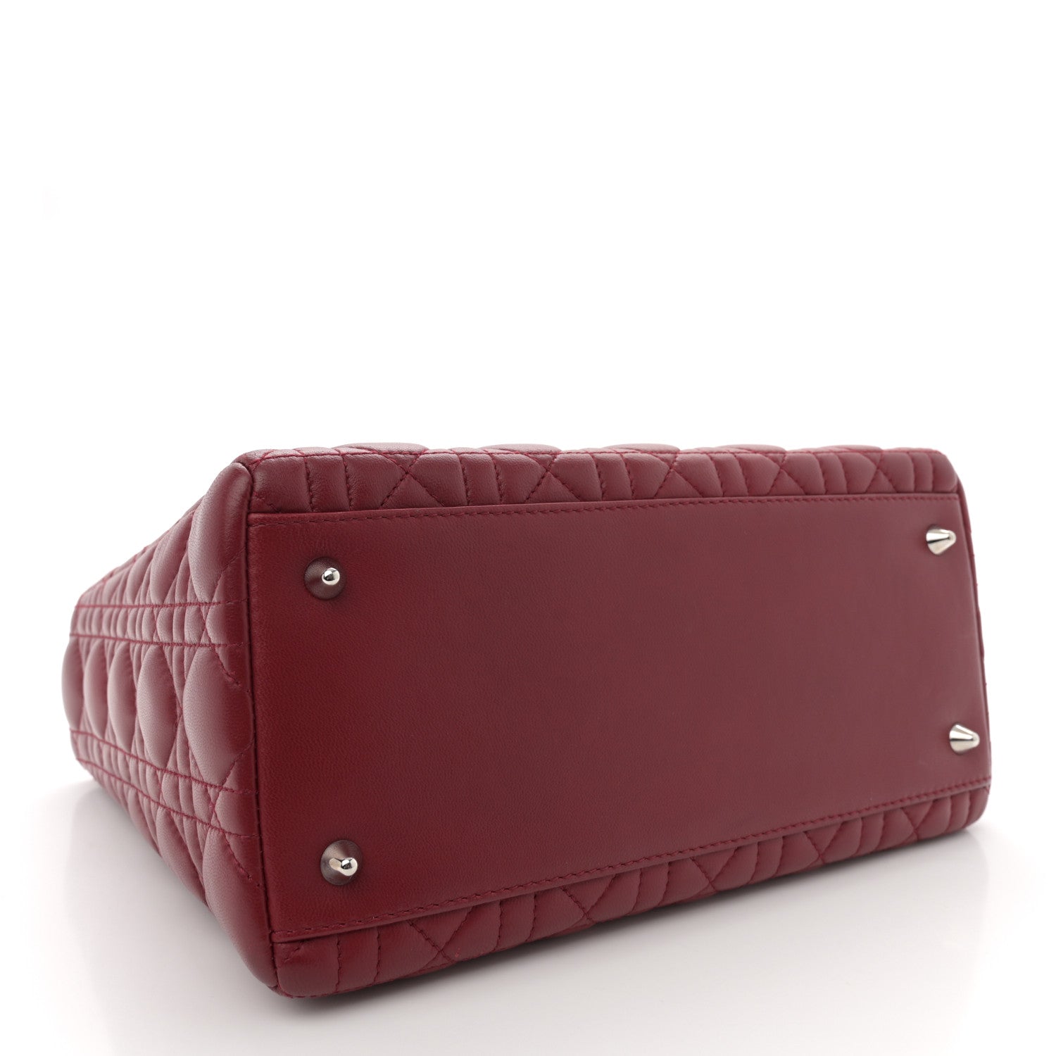 Lambskin Cannage Medium Lady Dior Dark Red