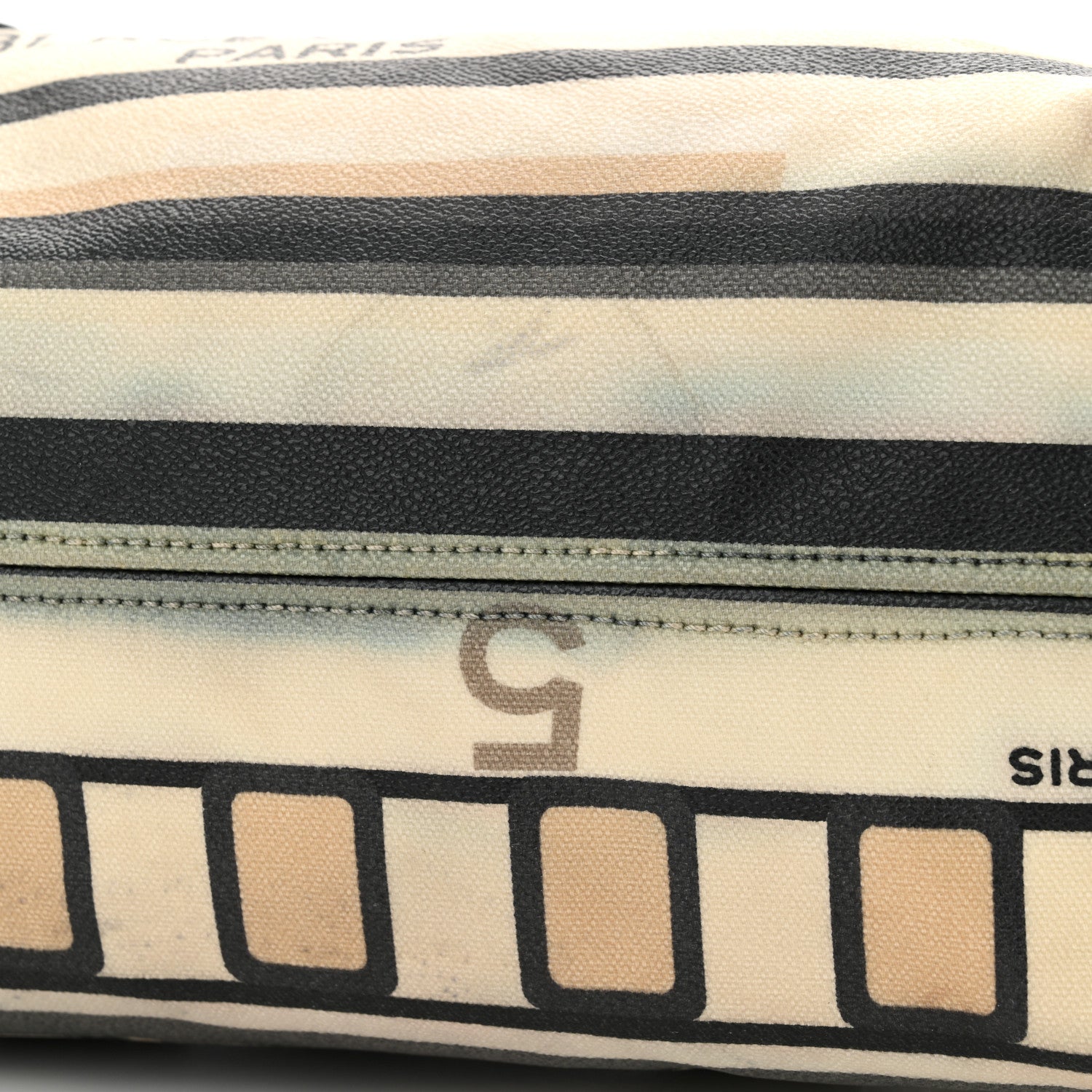 Coated Canvas Le Train Boston Bag Black