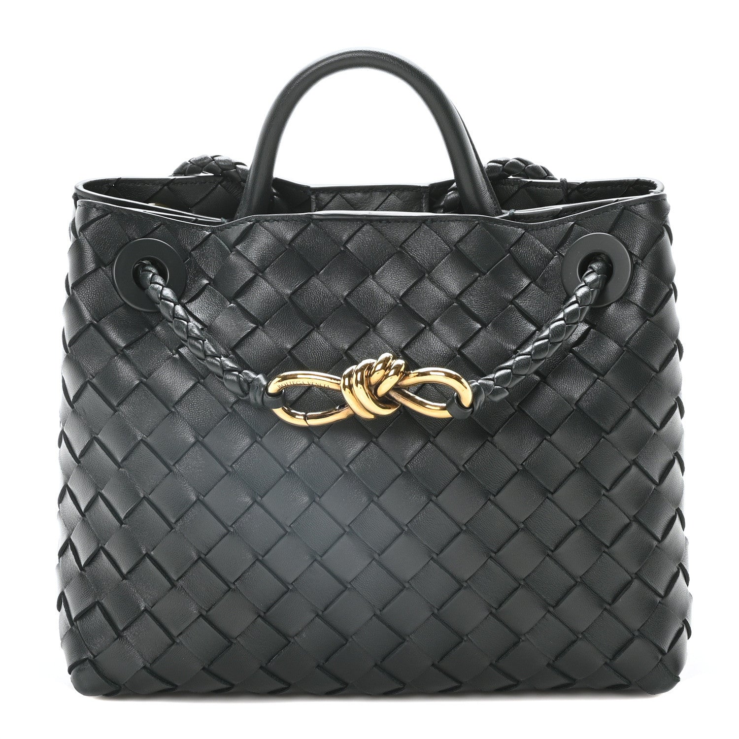 Nappa Intrecciato Small Andiamo Shoulder Bag Inkwell