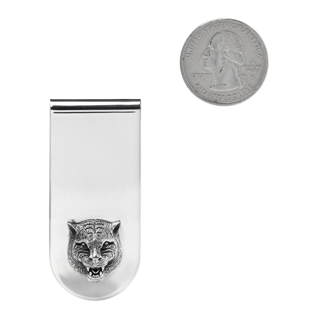 Sterling Silver Tiger Head Money Clip