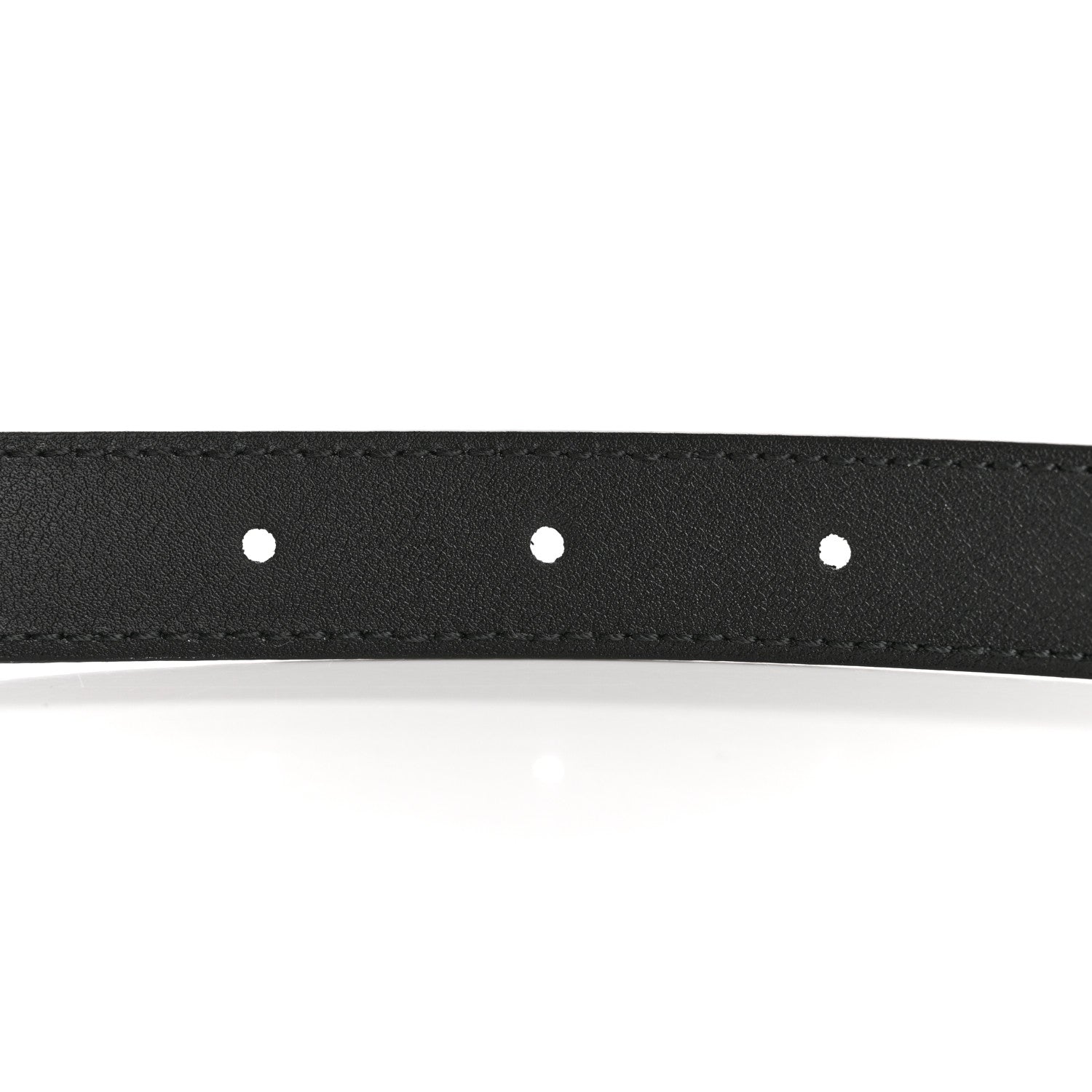 Calfskin Crystal Logo Thin Belt 80 32 Black