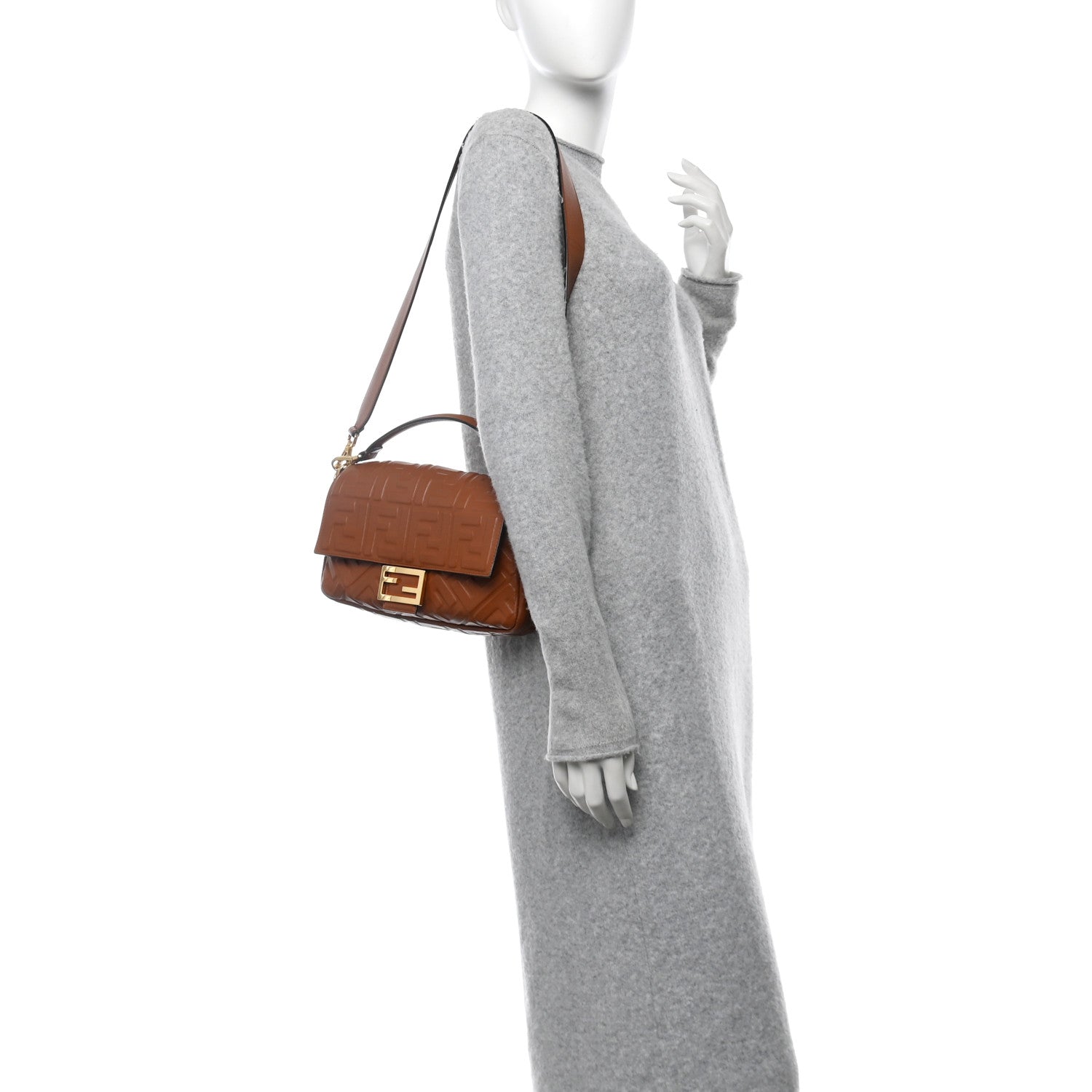 Nappa FF 1974 Embossed Baguette Coloniale