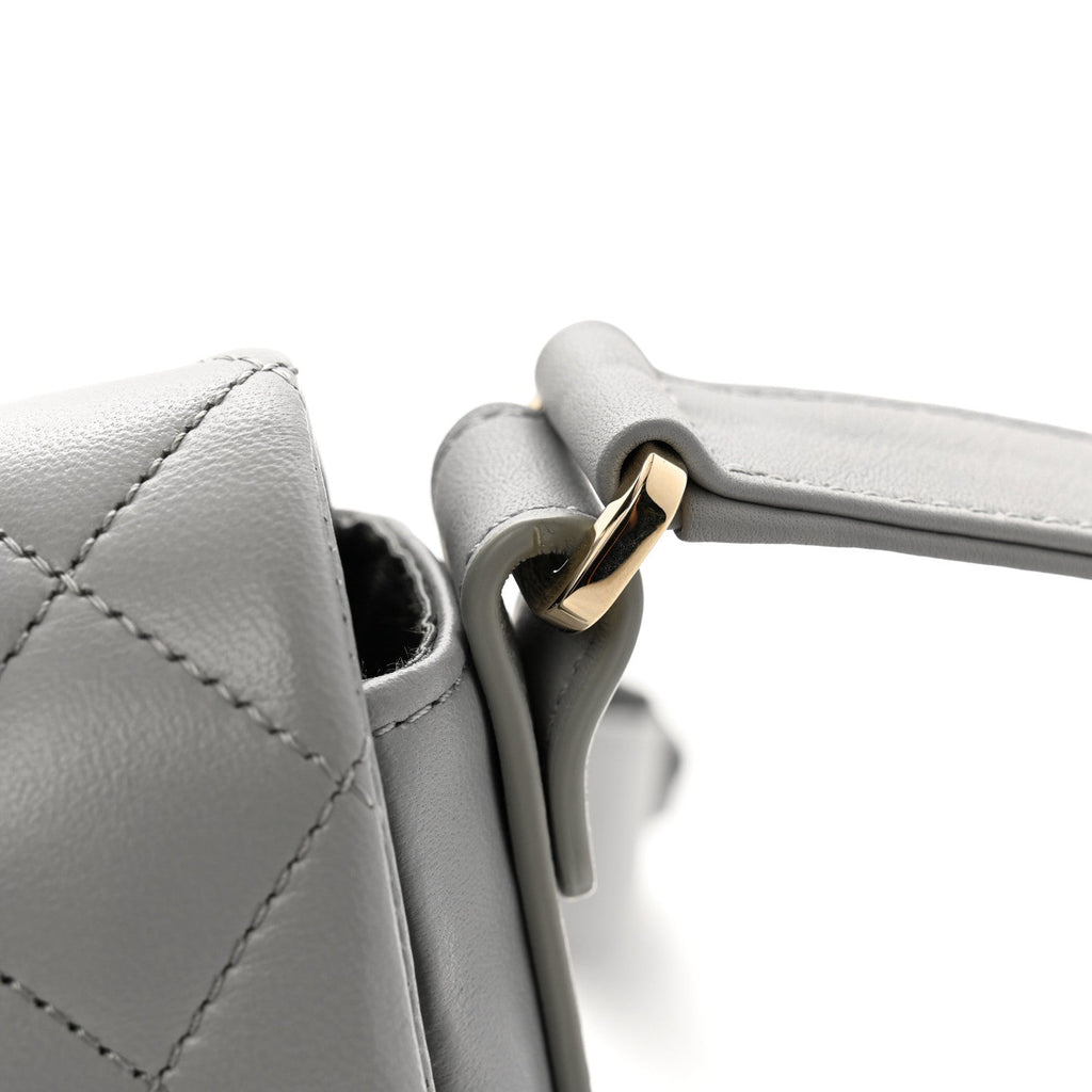 Calfskin Quilted Bolero De Chanel Flap Bag Grey