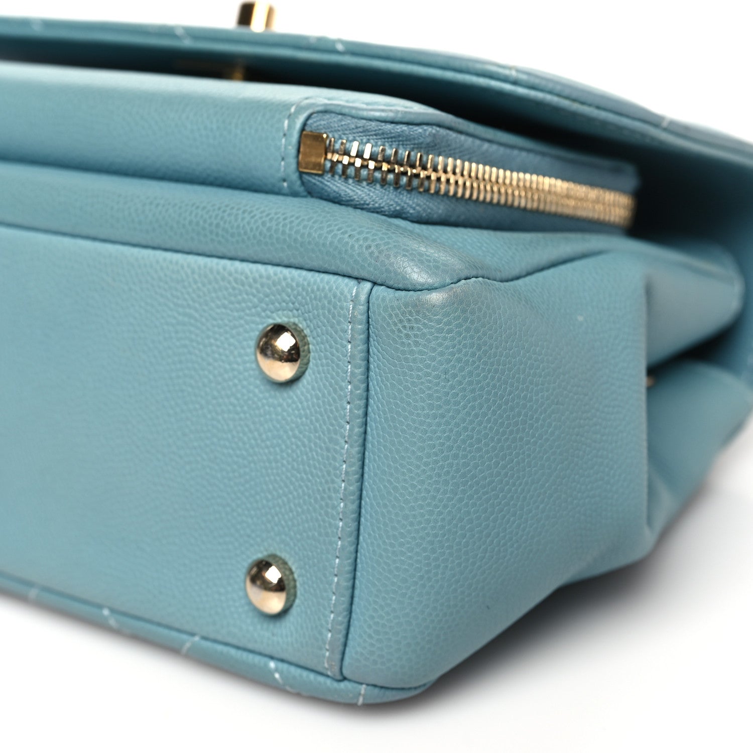 Caviar Quilted Small Business Affinity Flap Blue
