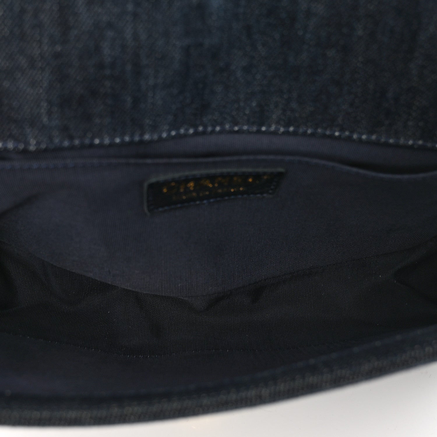 Tweed Denim Medium Boy Flap Navy Blue