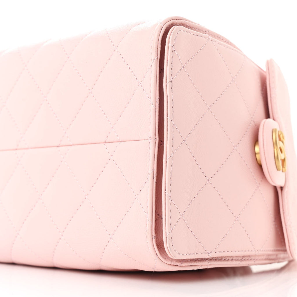 Caviar Quilted Small Chanel 25 Handbag Light Pink