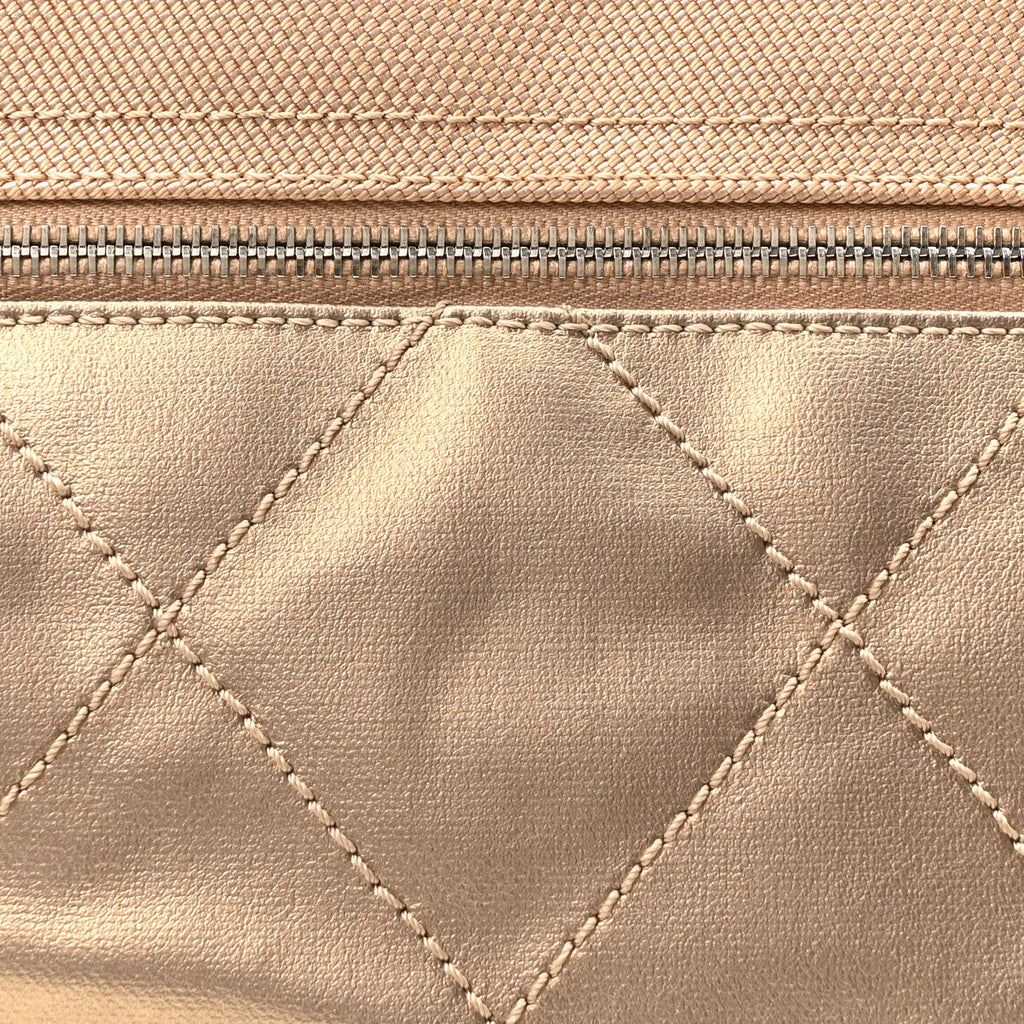 Metallic Coated Canvas Large Paris Biarritz Tote Gold
