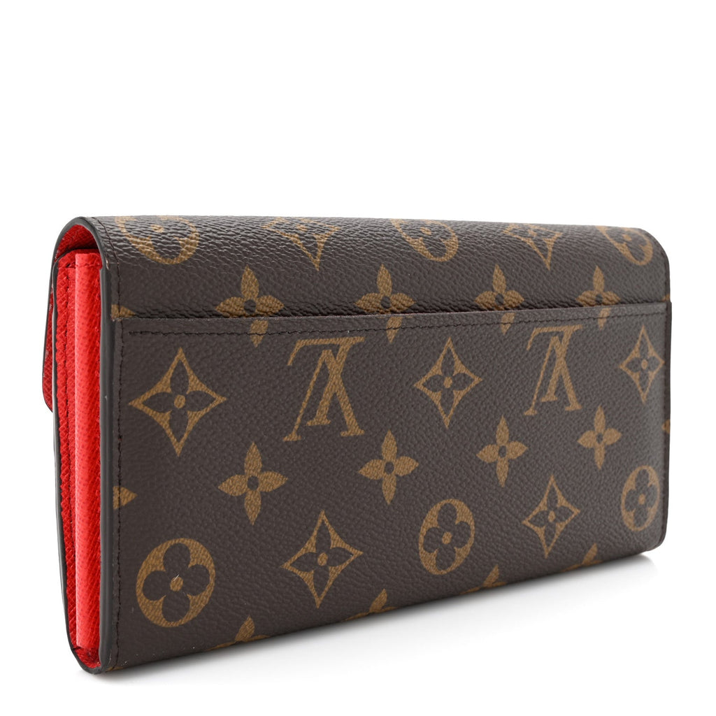 Monogram Sarah Wallet NM Coquelicot