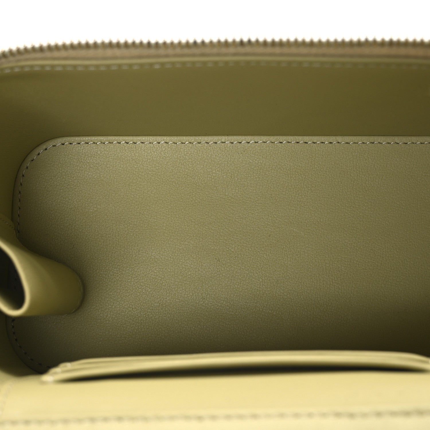 Lambskin Quilted Small Top Handle Vanity Case With Chain Light Green